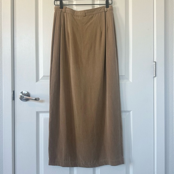 Vintage 90’s Y2K Tan Brown Maxi Skirt - Picture 2 of 8